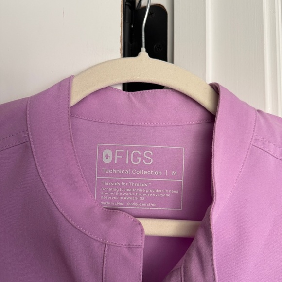 Figs Rafaela Scrubs Purple Top Long Sleeve - Picture 2 of 5